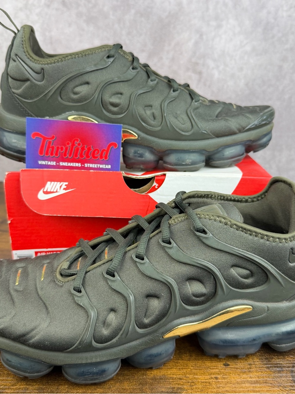 Nike Air VaporMax Plus Cargo Khaki Size 10.5 924453-300 Men’s Gym Sneakers Rare